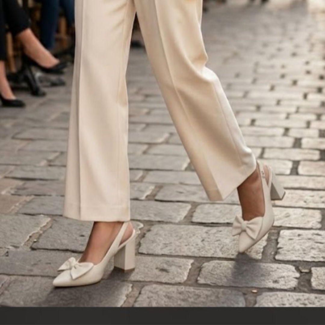 Stiletto Amelie-Cuadrado Hueso X9