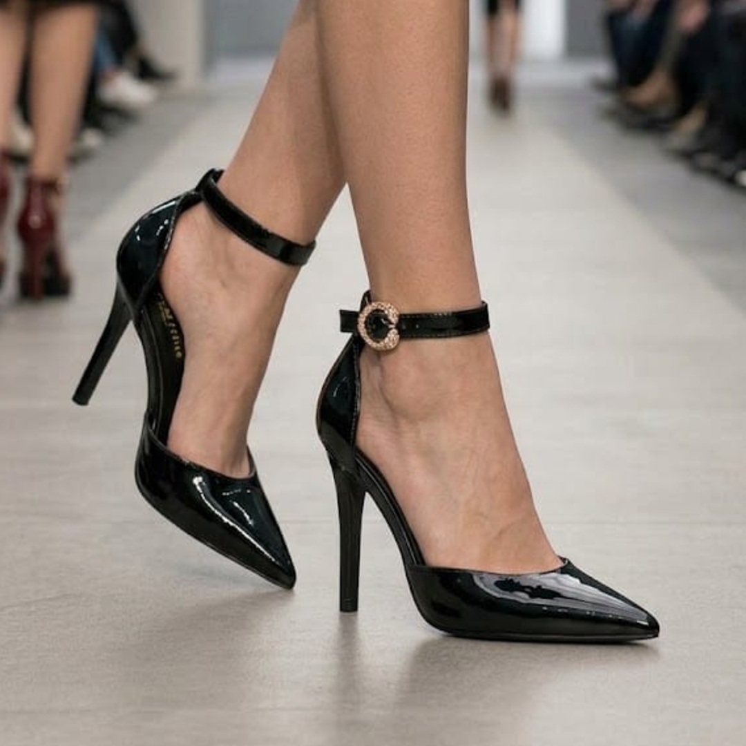 Stiletto Amanda Negro X9 Delgado