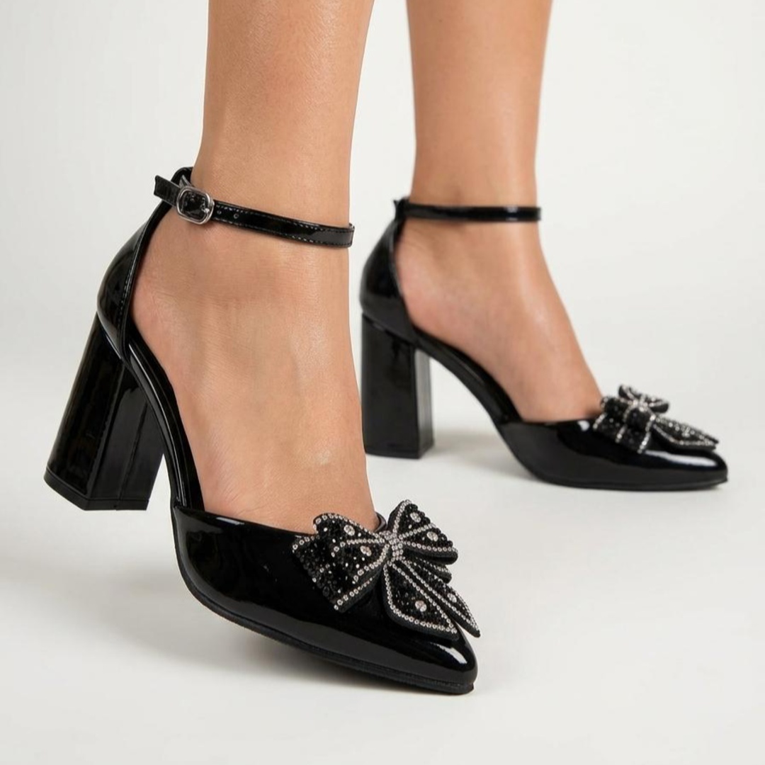 Stiletto Vera Negro X9 Cuadrado