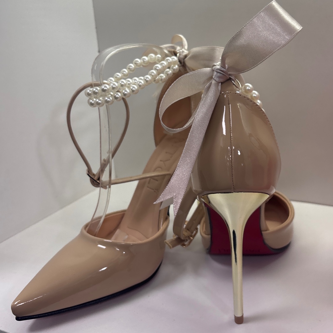 Estiletto Perlas Beige X12