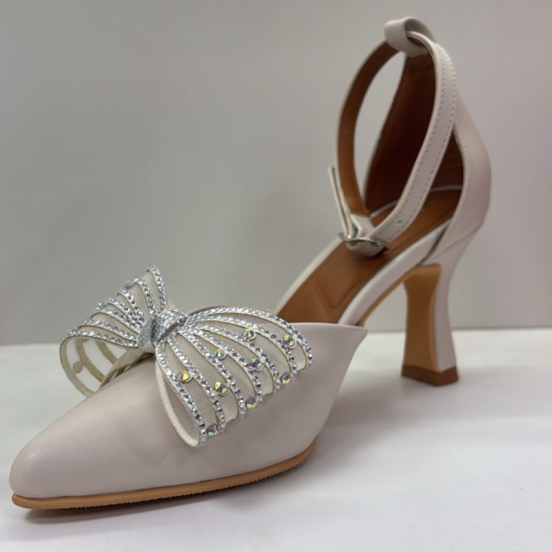 Stiletto Tul Cuero Hueso Copa X7